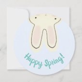 ハッピーイースター春バニー両面おもしろカード カード (裏面)