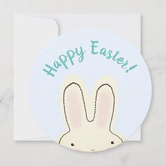 ハッピーイースター春バニー両面おもしろカード カード (正面)