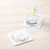 ハッピーイースター春フラワーリース ペーパーコースター (インサイチュ)