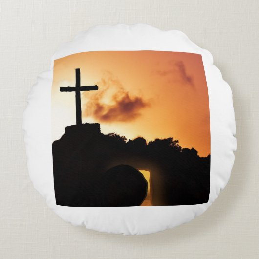 ハッピーイースター枕 ラウンドクッション (正面)