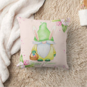 ハッピーイースター格言さくらんぼブロッサムウォーター色 クッション (ブランケット)