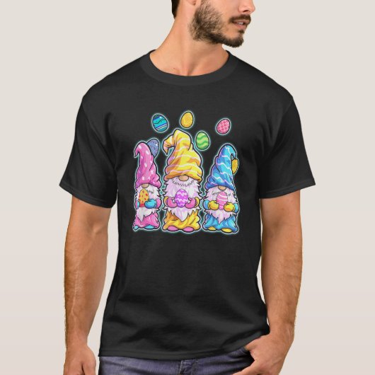 ハッピーイースター格言エッグイースターおもしろい Tシャツ (正面)