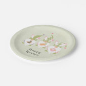 ハッピーイースター格言グリーン紙プレート ペーパープレート (アングル)