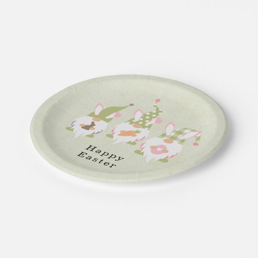 ハッピーイースター格言グリーン紙プレート ペーパープレート (アングル)