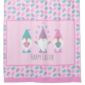 ハッピーイースター格言ジャグリングイースターエッグ シャワーカーテン (正面)