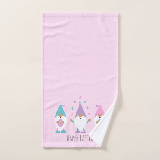 ハッピーイースター格言ジャグリングイースターエッグ バスタオルセット (ハンドタオル)