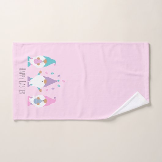 ハッピーイースター格言ジャグリングイースターエッグ バスタオルセット (ハンドタオル)