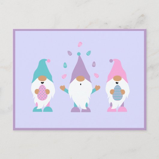 ハッピーイースター格言ジャグリングイースターエッグ ポストカード (正面)