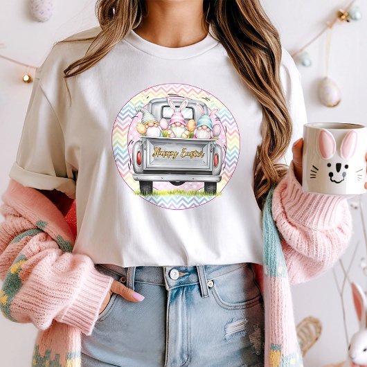 ハッピーイースター格言トラック Tシャツ