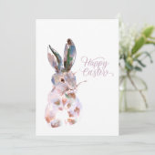 ハッピーイースター水彩バニー シーズンカード (スタンド正面)