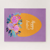 ハッピーイースター水彩フローラ卵 ジグソーパズル (横)