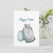 ハッピーイースター水彩猫 シーズンカード (スタンド正面)