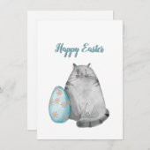 ハッピーイースター水彩猫 シーズンカード (正面/裏面)