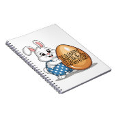 ハッピーイースター水玉模様バニー ノートブック (右側)