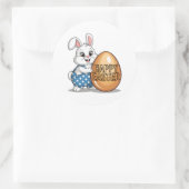 ハッピーイースター水玉模様バニー ラウンドシール (バッグ)