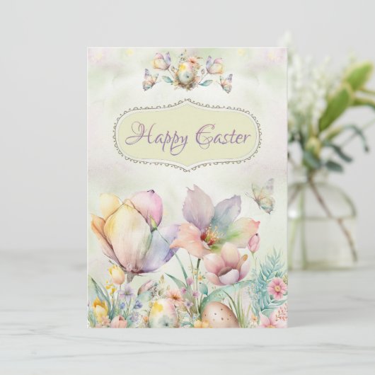 ハッピーイースター洗練されたカード シーズンカード (スタンド正面)