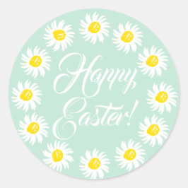 ハッピーイースター海底造幣局かわいいデイジーフレ縁どーム ラウンドシール