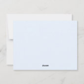 ハッピーイースター淡い色のブルー可愛いおもしろいバンニカスタムー シーズンカード (裏面)