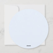 ハッピーイースター淡い色のブルー可愛いおもしろいバンニカスタムー シーズンカード (裏面)