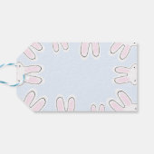 ハッピーイースター淡い色のブルー可愛いおもしろい覗き穴 ギフトタグ (裏面横)