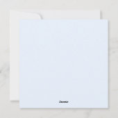 ハッピーイースター淡い色のブルー可愛い覗きバニおもしろい シーズンカード (裏面)