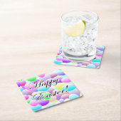 ハッピーイースター灯 スクエアペーパーコースター (インサイチュ)