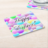 ハッピーイースター灯 スクエアペーパーコースター (アングル)