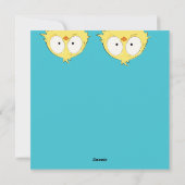 ハッピーイースター熱狂するお雛 |イースター シーズンカード (裏面)