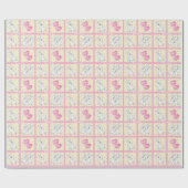 ハッピーイースター物ブンニー ラッピングペーパー (フラット)