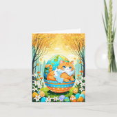 ハッピーイースター猫 シーズンカード (正面)