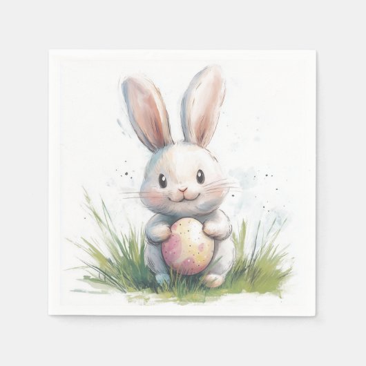 ハッピーイースター紙ナプキン スタンダードカクテルナプキン (正面)