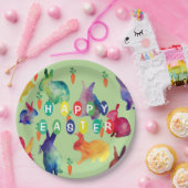 ハッピーイースター紙プレート9インチ ペーパープレート (パーティー)