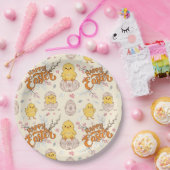 ハッピーイースター紙プレート – かわいいチックス&エッグ ペーパープレート (パーティー)