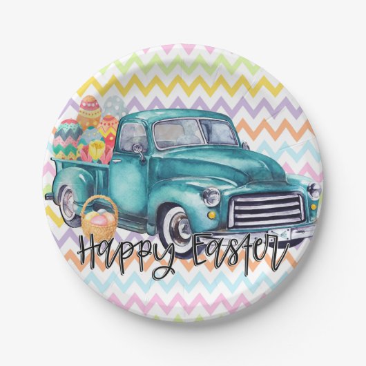 ハッピーイースター紙プレート ペーパープレート (正面)