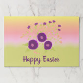 ハッピーイースター紙ランチョンマット25ピースセット ペーパーパッド (正面)