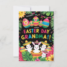 ハッピーイースター素晴らしおばあちゃん！（カラーリングカード）