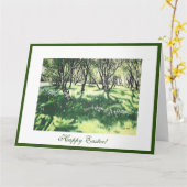 ハッピーイースター美しいアイスランドの風景素晴らし芸術 カード (黄色い花)