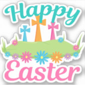 ハッピーイースター美しい宗教 シール (正面)