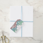 ハッピーイースター自然かわいい漫画の動物 ギフトタグ (より糸つき)