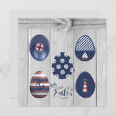 ハッピーイースター航海のをテーマにした沿岸航法 シーズンカード (正面/裏面)