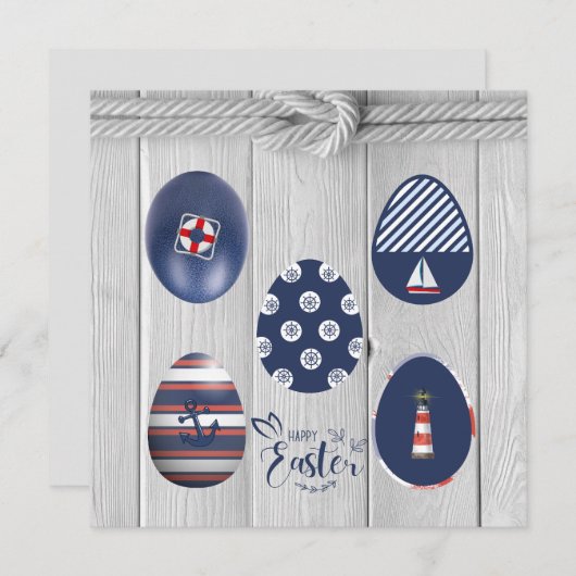 ハッピーイースター航海のをテーマにした沿岸航法 シーズンカード (正面/裏面)