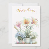 ハッピーイースター花イースターカード シーズンカード (正面)