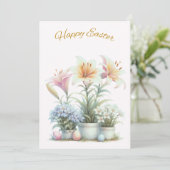 ハッピーイースター花イースターカード シーズンカード (スタンド正面)
