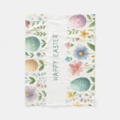 ハッピーイースター花 フリースブランケット (正面)