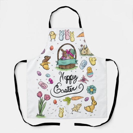 ハッピーイースター芸術 エプロン (正面)