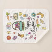 ハッピーイースター芸術 シェルパブランケット (正面(横))