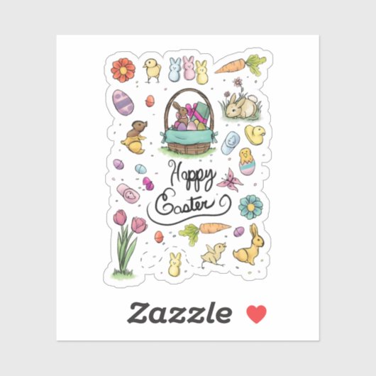 ハッピーイースター芸術 シール (シート)