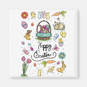 ハッピーイースター芸術 マグネット (正面)