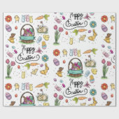 ハッピーイースター芸術 ラッピングペーパー (フラット)