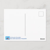 ハッピーイースター装飾ポインティリスエッグポストカード ポストカード (裏面)